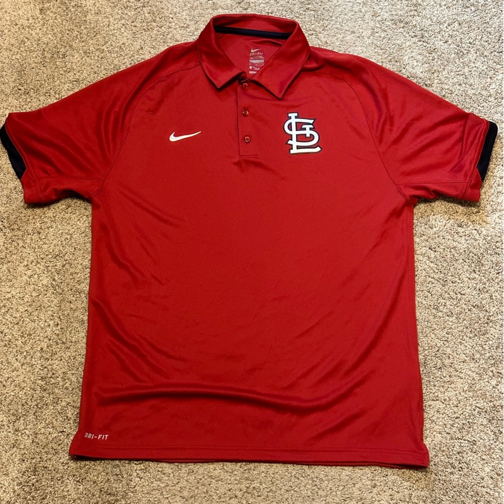 St. Louis cardinals Nike Dri-Fit polo authentic collection size Medium
